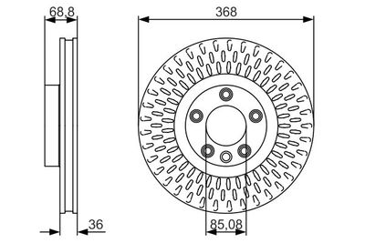Brake Disc BOSCH 0 986 479 A33