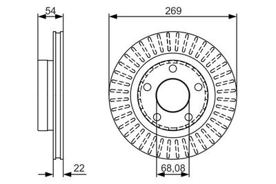 Brake Disc BOSCH 0 986 479 A42