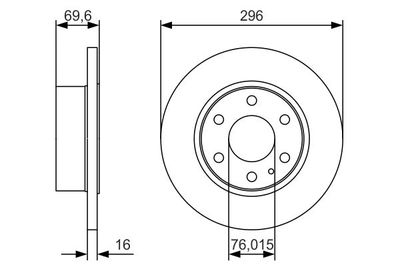 Brake Disc BOSCH 0 986 479 A51