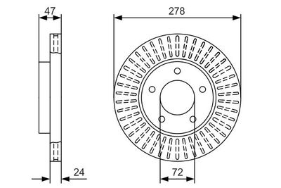 Brake Disc BOSCH 0 986 479 A52
