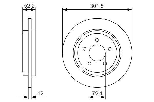 BOSCH 0 986 479 A53 Brake Disc