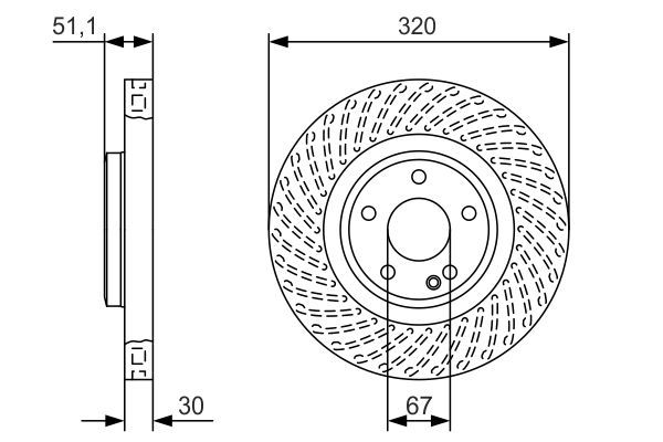 BOSCH 0 986 479 A59 Brake Disc