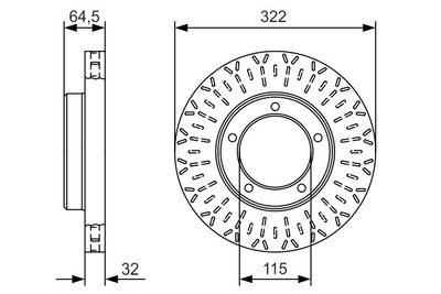 Brake Disc BOSCH 0 986 479 A64