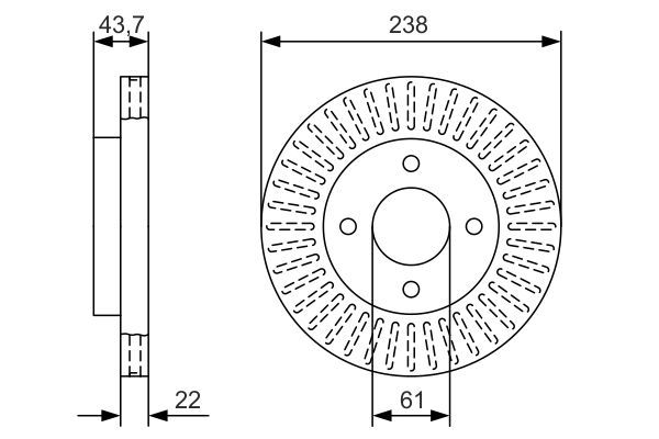 BOSCH 0 986 479 A87 Brake Disc