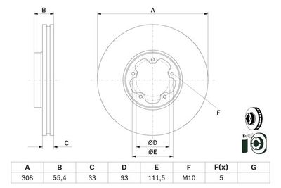 Brake Disc BOSCH 0 986 479 D40