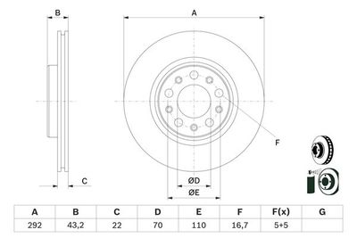 Brake Disc BOSCH 0 986 479 D99