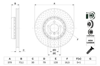 Brake Disc BOSCH 0 986 479 E21