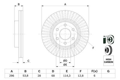 Brake Disc BOSCH 0 986 479 E35
