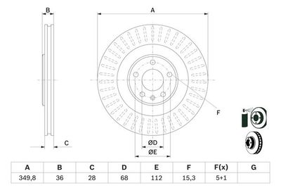 Brake Disc BOSCH 0 986 479 E41
