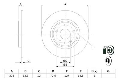 Brake Disc BOSCH 0 986 479 E57