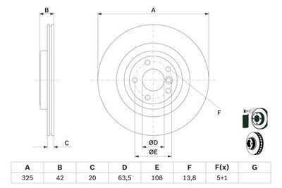 Brake Disc BOSCH 0 986 479 E61