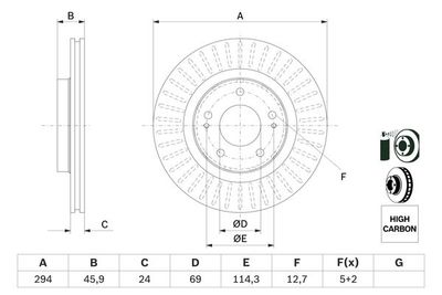 Brake Disc BOSCH 0 986 479 E76