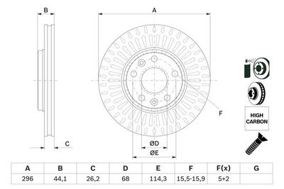 Brake Disc BOSCH 0 986 479 E77