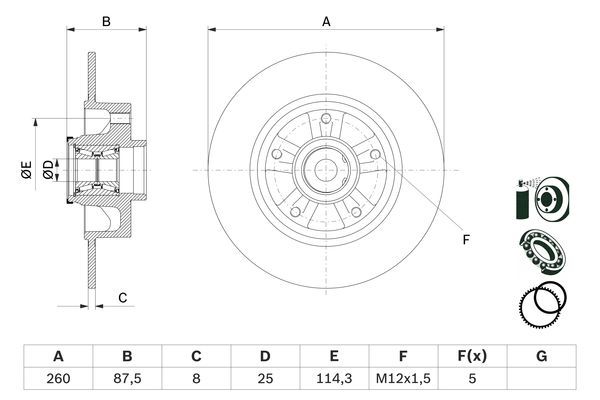BOSCH 0 986 479 E79 Brake Disc