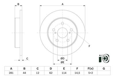 Brake Disc BOSCH 0 986 479 E91