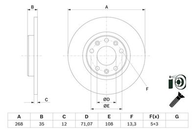 Brake Disc BOSCH 0 986 479 E94