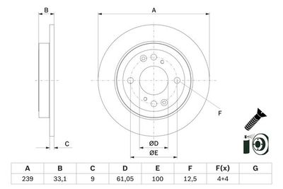 Brake Disc BOSCH 0 986 479 E95