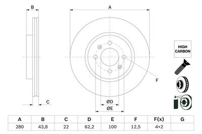 Brake Disc BOSCH 0 986 479 E98