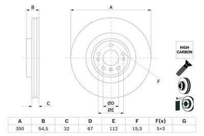 Brake Disc BOSCH 0 986 479 E99