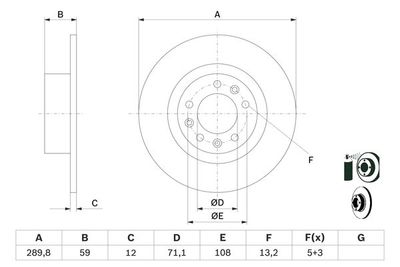 Brake Disc BOSCH 0 986 479 F08