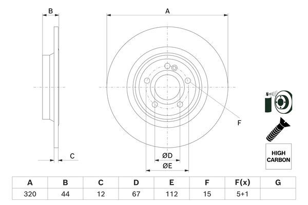BOSCH 0 986 479 F13 Brake Disc