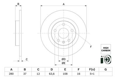 Brake Disc BOSCH 0 986 479 F41