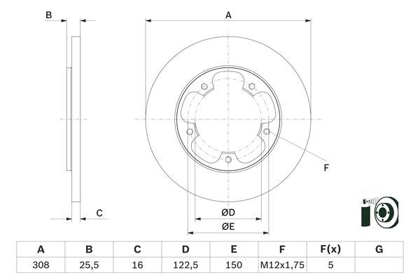 BOSCH 0 986 479 F44 Brake Disc