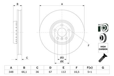 Brake Disc BOSCH 0 986 479 F59