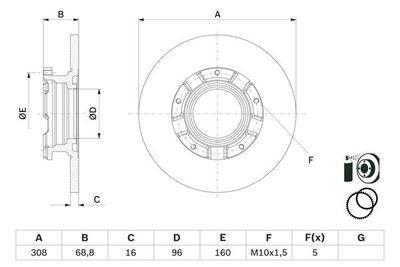 Brake Disc BOSCH 0 986 479 F62
