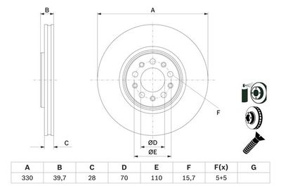 Brake Disc BOSCH 0 986 479 F66