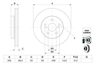 Brake Disc BOSCH 0 986 479 F72