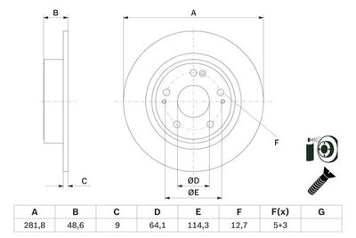Brake Disc BOSCH 0 986 479 F76