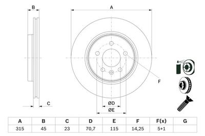 Brake Disc BOSCH 0 986 479 F85