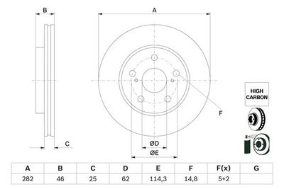 Brake Disc BOSCH 0 986 479 F92