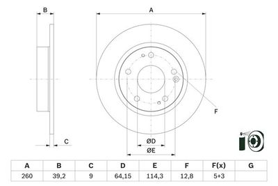 Brake Disc BOSCH 0 986 479 G17