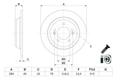 Brake Disc BOSCH 0 986 479 G28