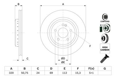 Brake Disc BOSCH 0 986 479 G36