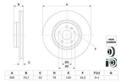 Brake Disc BOSCH 0 986 479 G54