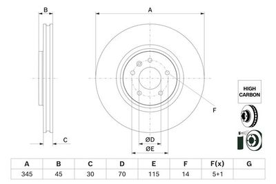 Brake Disc BOSCH 0 986 479 G69