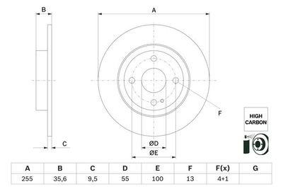Brake Disc BOSCH 0 986 479 G72