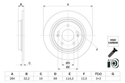 Brake Disc BOSCH 0 986 479 G77
