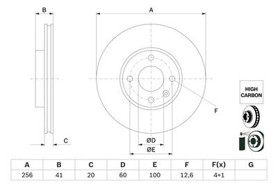 Brake Disc BOSCH 0 986 479 G83