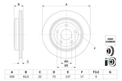 Brake Disc BOSCH 0 986 479 G84
