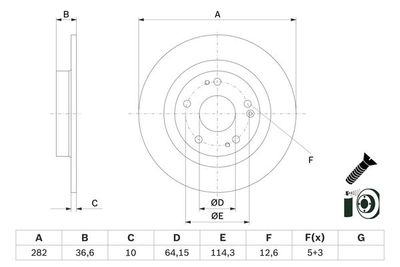 Brake Disc BOSCH 0 986 479 G90