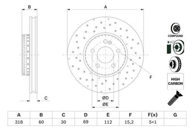 Brake Disc BOSCH 0 986 479 H37