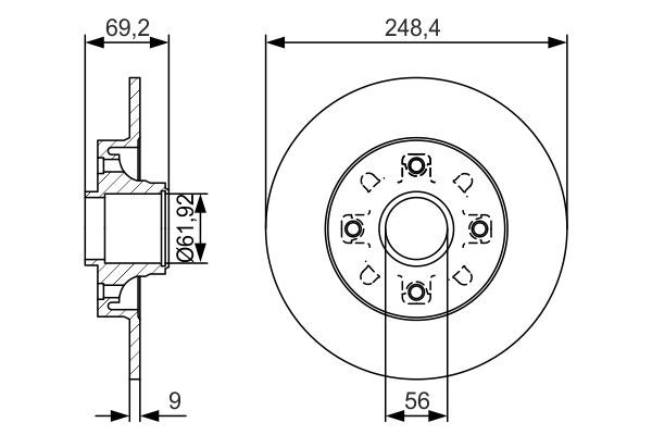 BOSCH 0 986 479 S43 Brake Disc