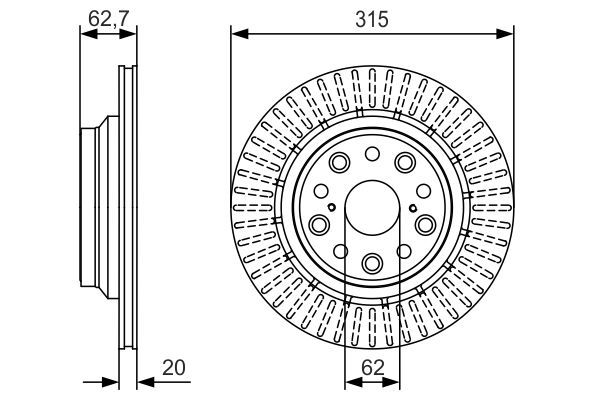 BOSCH 0 986 479 T06 Brake Disc