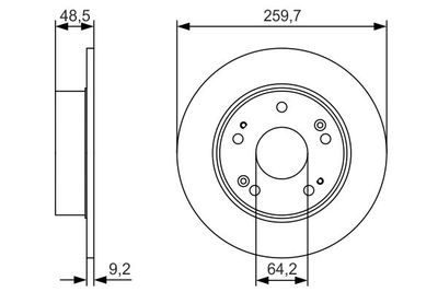 Brake Disc BOSCH 0 986 479 T81