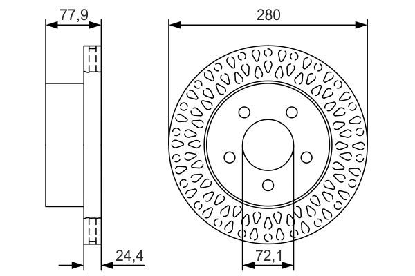 BOSCH 0 986 479 U00 Brake Disc