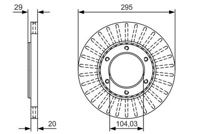 Brake Disc BOSCH 0 986 479 U33
